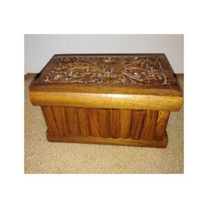 Unbranded Hand-Carved Wooden Box
